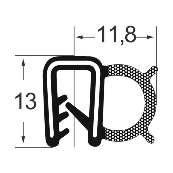 Gummidichtung für Edelstahl Staukästen