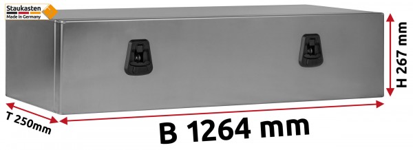 Staukasten Staubox Aluminium Werkzeugkiste 1265x265x250mm