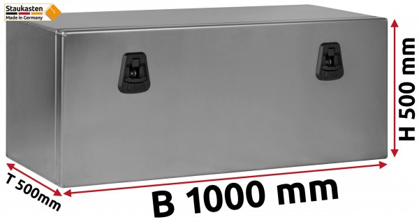 Staukasten Staubox Aluminium Werkzeugkiste 1000x500x500mm