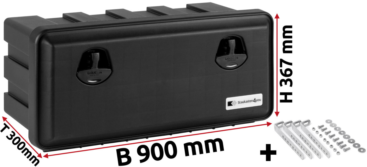 Daken Staukasten Just 900-R - B 900 x H 367 x T 300 mm Inhalt ca. 57,5 ...