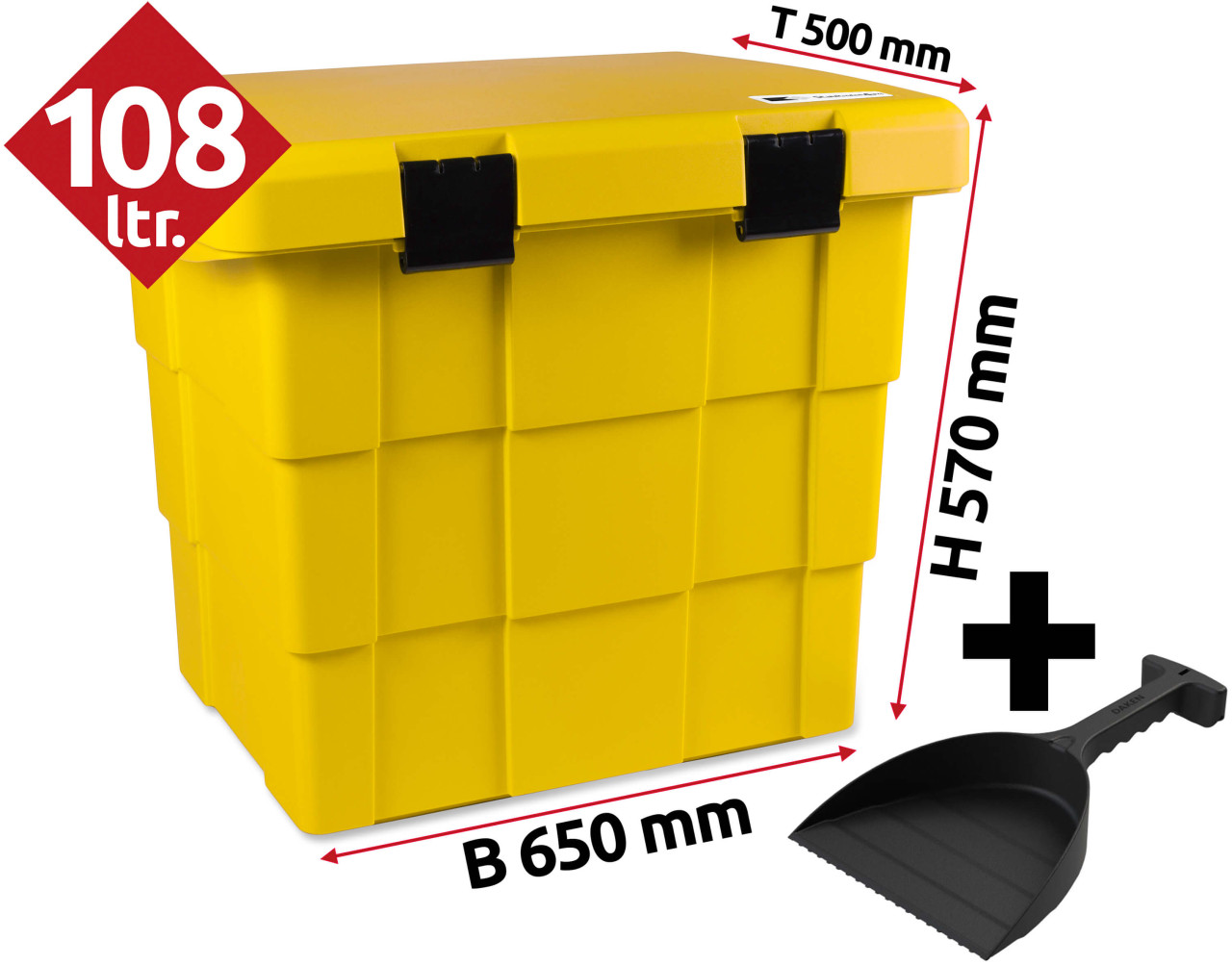 Streugutbox, Salz Box, Lagerbox, Pick-up Box mit Schloss - Daken PB108